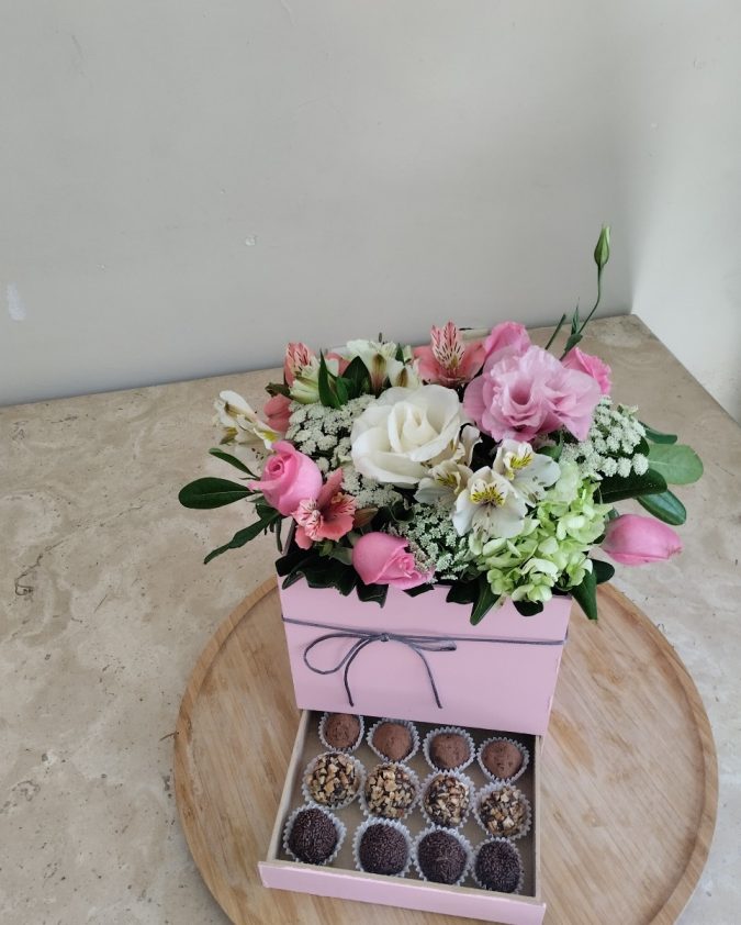 Caja flores c/trufas