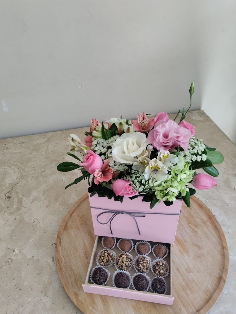 Caja flores c/trufas