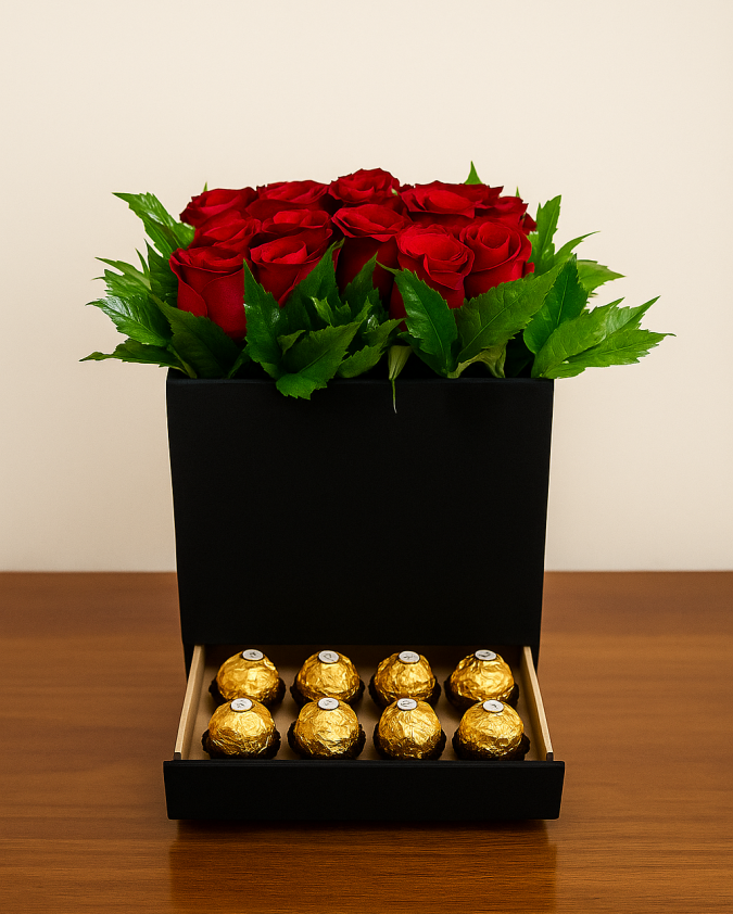 Cubo negro c/ferrero