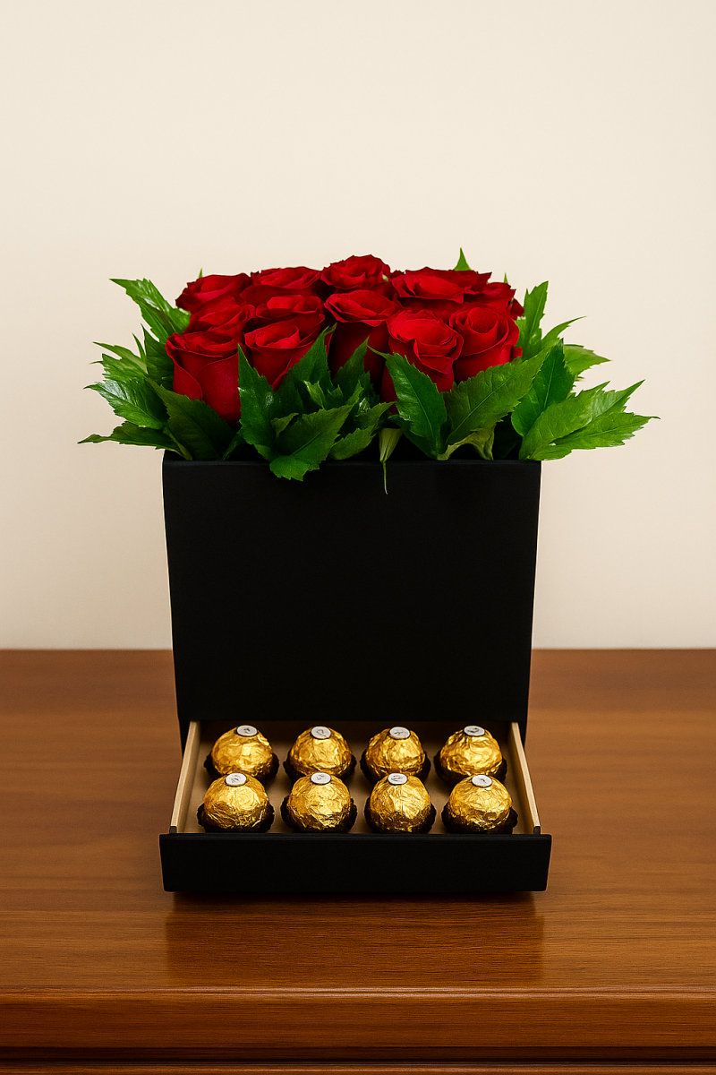 Cubo negro c/ferrero