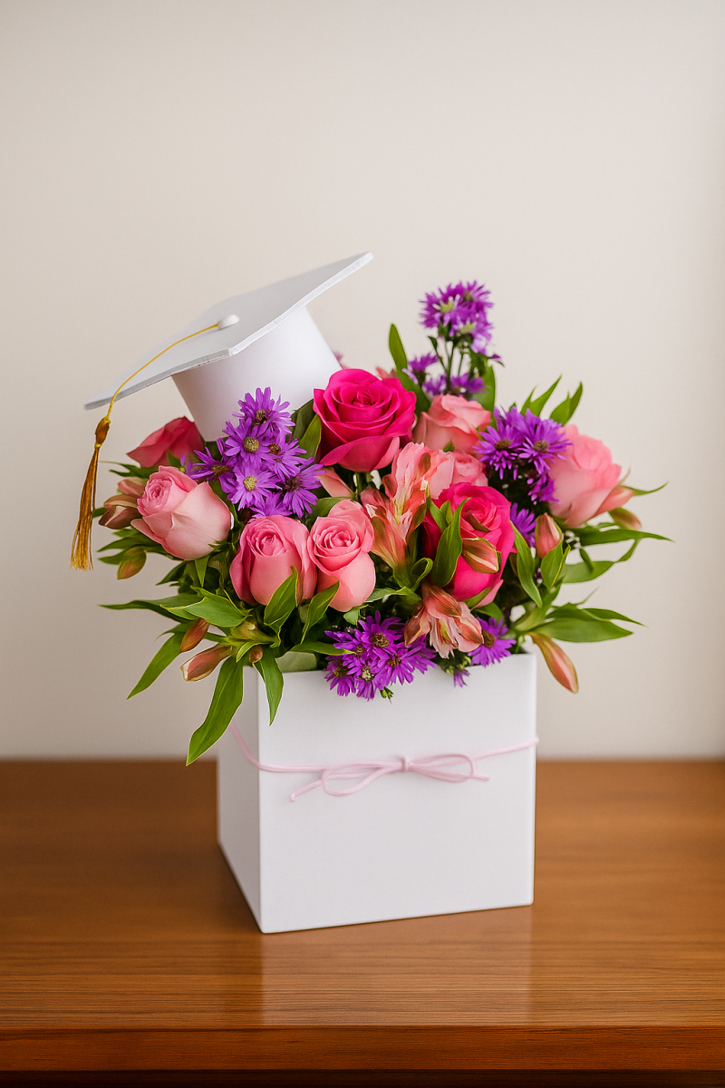 Arreglo graduacion flores